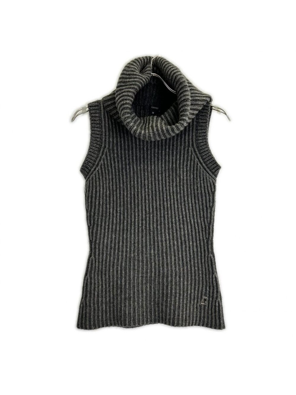 Gucci Gray Sleeveless Knit Sweater